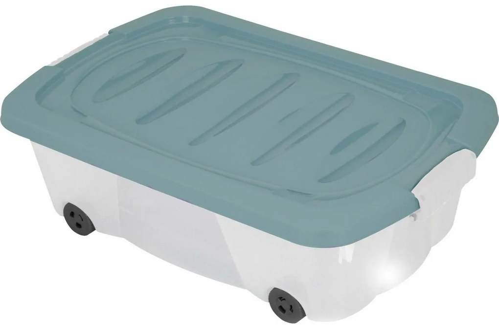 Pojemnik pod łóżko z kółkami 60 × 38 × 17,5 cm, zielony