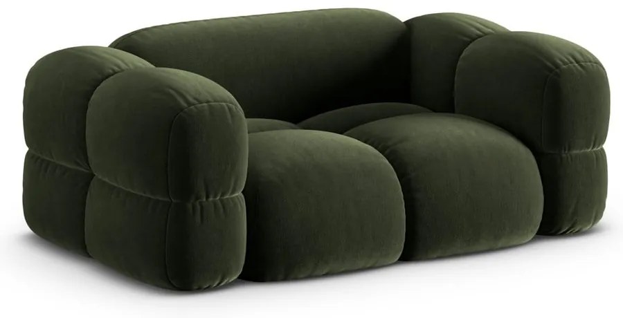 Zielona aksamitna sofa 180 cm Loretto – Cosmopolitan Design