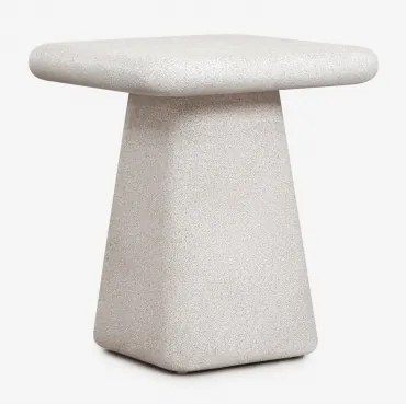 Kwadratowa Szafka Nocna 45x45 Cm Z Cementu Maelis Sand Grey - Sklum