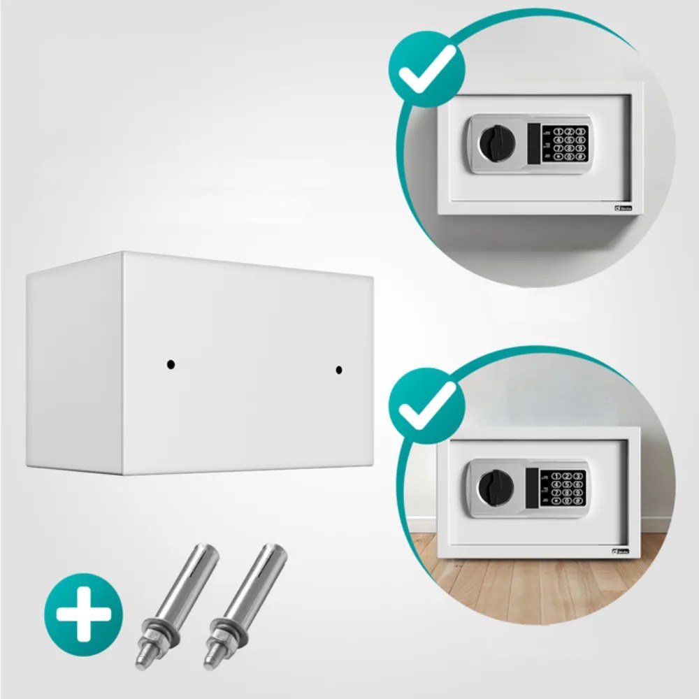 Elektroniczny sejf meblowy SAFETY, 31 x 20 x 20cm, srebrna Deuba