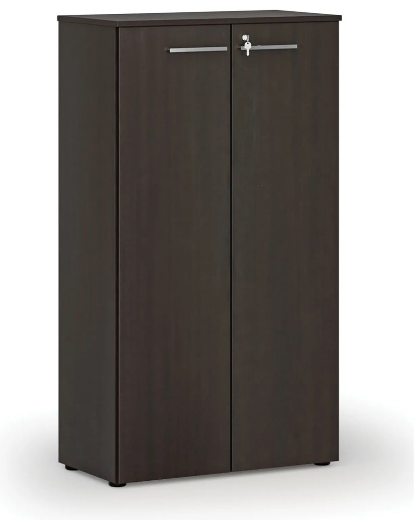 Szafa biurowa z drzwiami PRIMO WOOD, 800 x 420 x 1434 mm, wenge