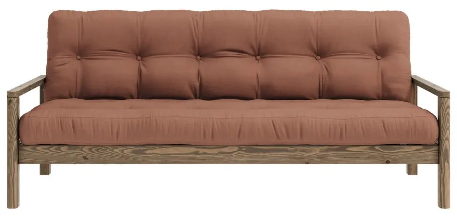 Pomarańczowobrązowa rozkładana sofa 205 cm Knob – Karup Design