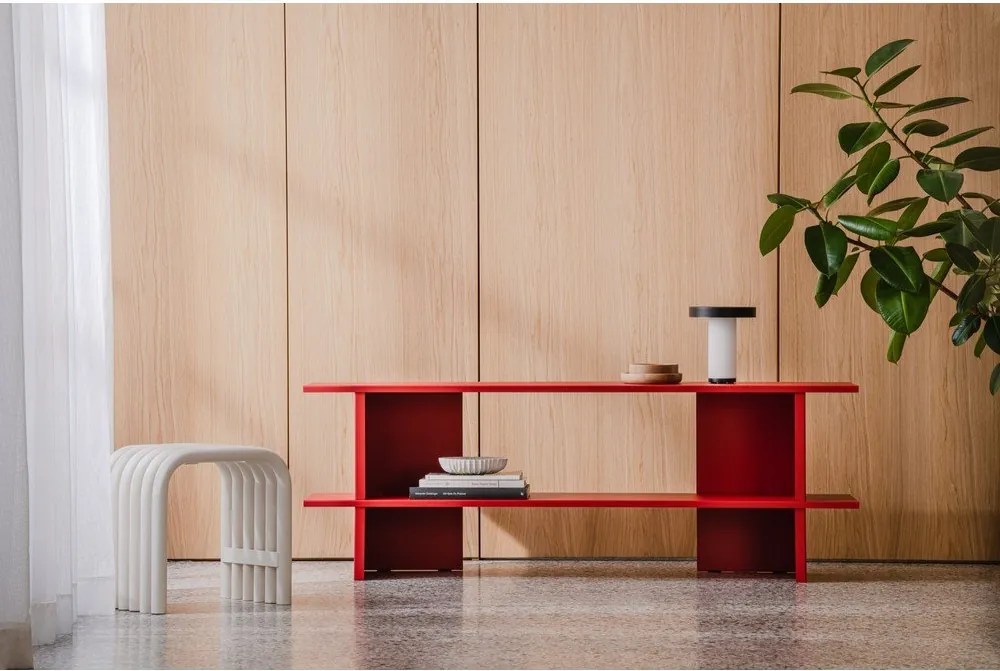 Czerwony metalowy regał 160x57x37 cm Hes – noo.ma