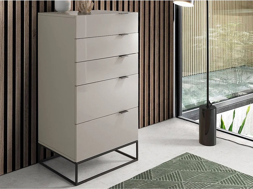 Szyfoniera szare drewno i czarna stal 7019 ANGEL CERDA