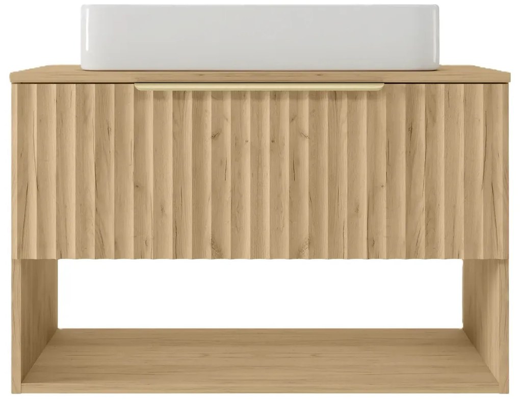 Szafka pod umywalkę nablatową TIBU 2.0 1S 80cm dąb złoty STRAMA