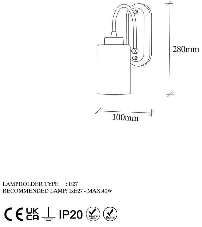 Biały/w kolorze złota kinkiet ø 10 cm Hemikilo – Opviq lights