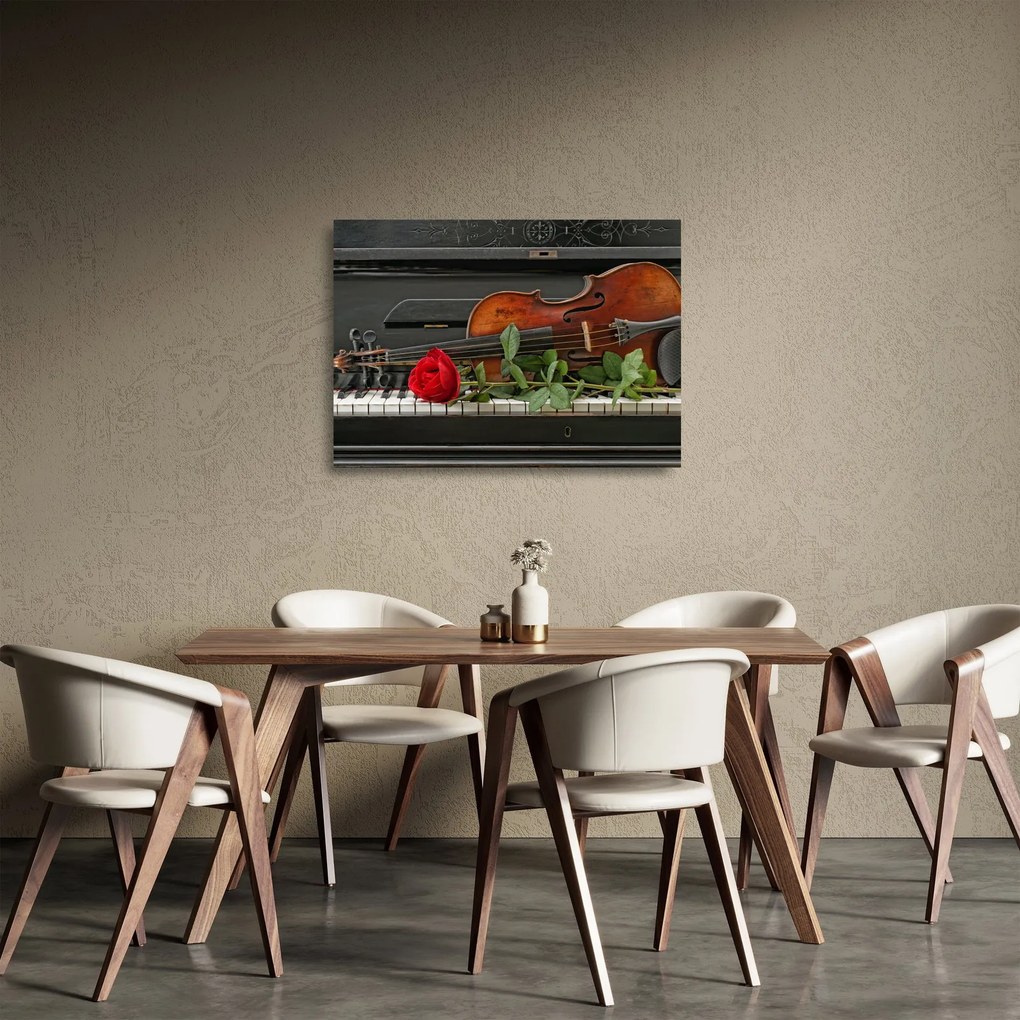 Obraz na szkle - Pamięć muzyka (70x50 cm)