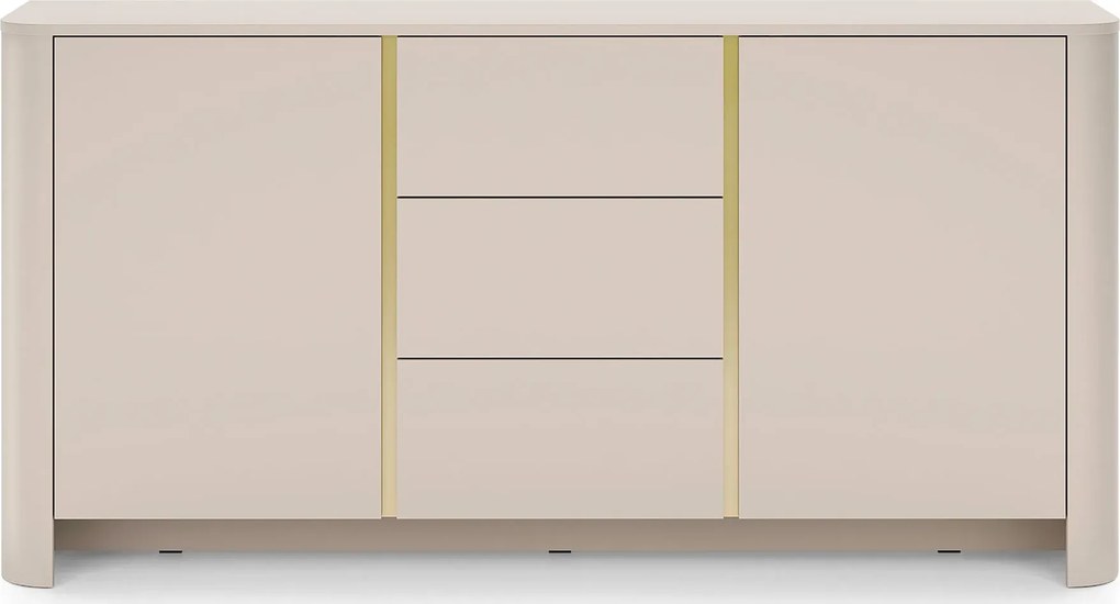 Kaszmirowa długa komoda z 3 szufladami M3-P98