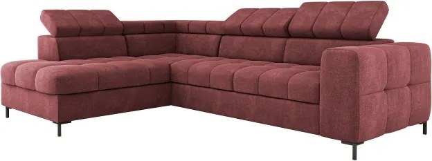 Narożnik PABLOS układ L strona Lewa w tkaninie VOGUE 08 regulowane zagłówki z funkcją spania