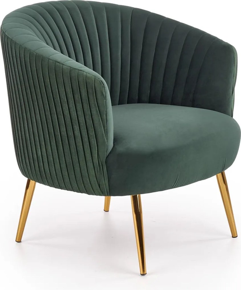 Tapicerowany fotel w stylu glamour Crown