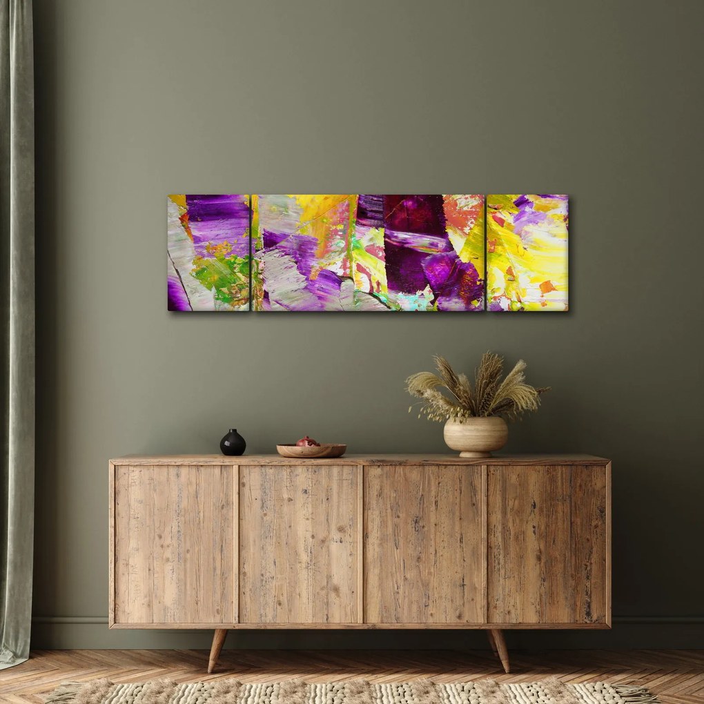 Obraz abstrakcji - malarstwo (170x50 cm)