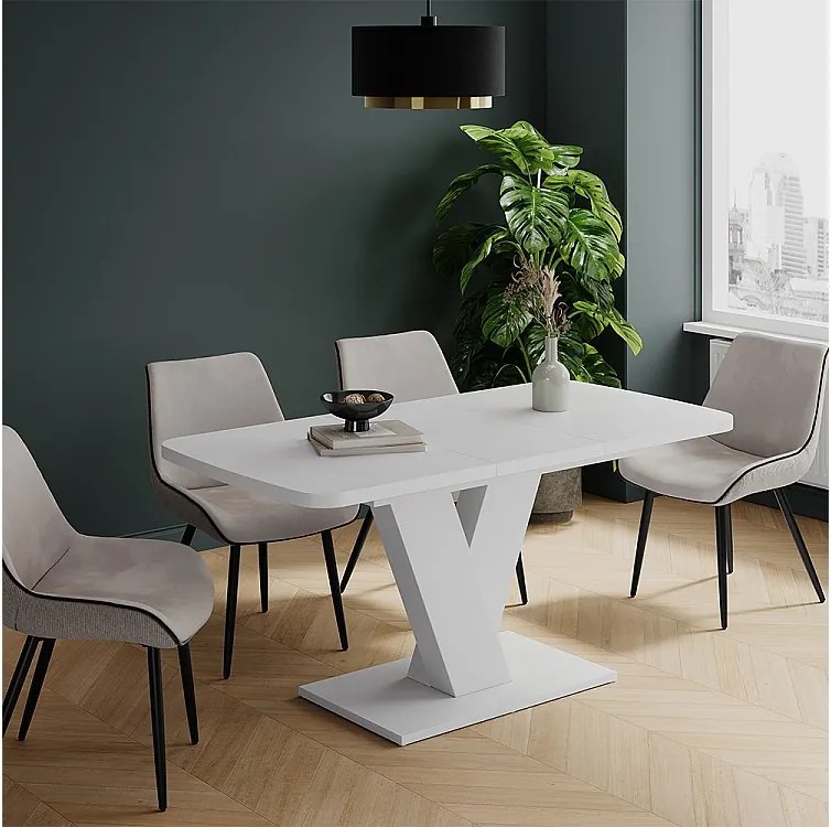 Stół jadalny biały/biały 120x80x77.4 fenaro