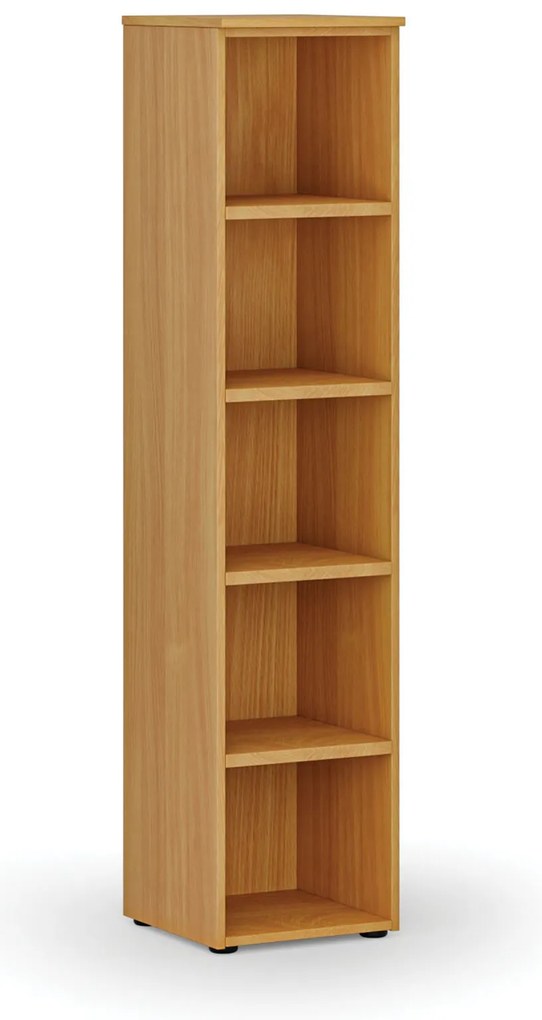 Regał biurowy PRIMO WOOD, 400 x 420 x 1781 mm, buk