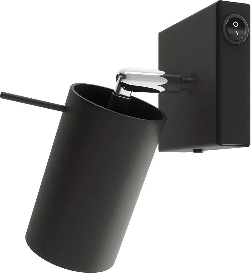 Czarna metalowa lampa punktowa ø 6 cm Etna – Sollux