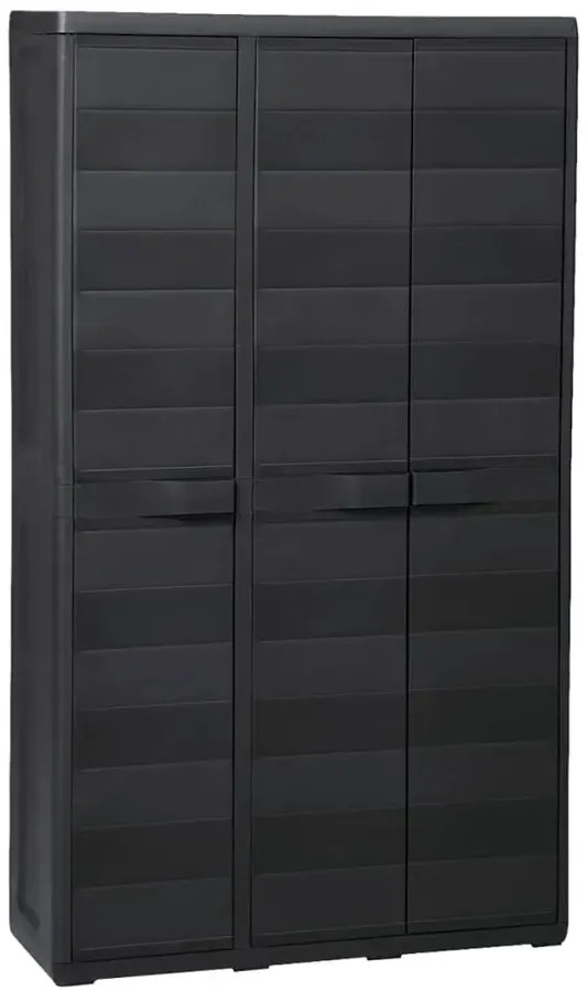 Czarna szafa gospodarcza do piwnicy i ogrodu - Kendall 6X