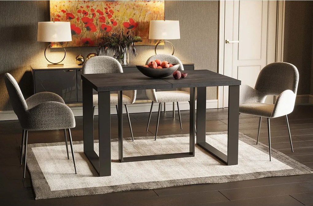 Stół rozkładany BORYS MAX 130(330)x85 beton ciemny