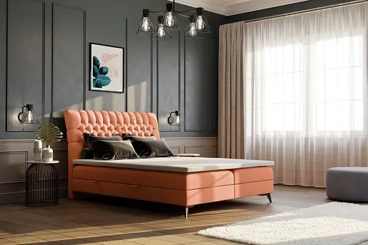 Podwójne łóżko boxspring 180x200 S1-E05