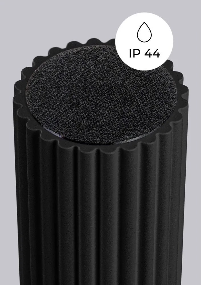 Czarna lampa sufitowa ze szklanym kloszem ø 12 cm Orbital – Sollux