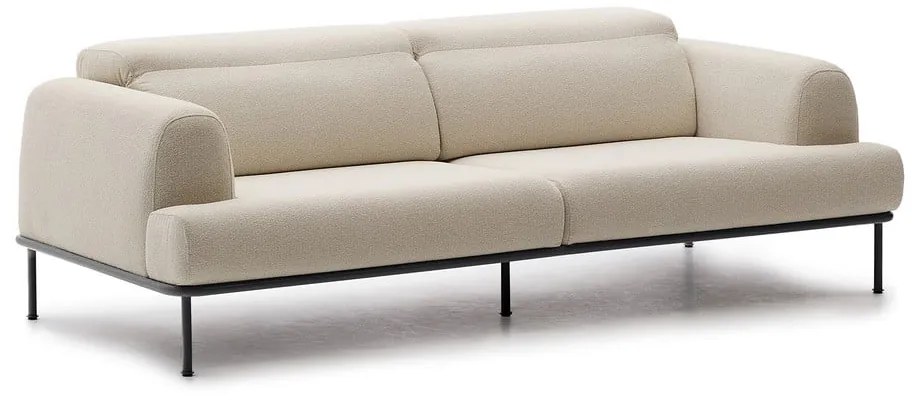 Beżowa sofa z tkaniny szenilowej 234 cm Aurum – Kave Home