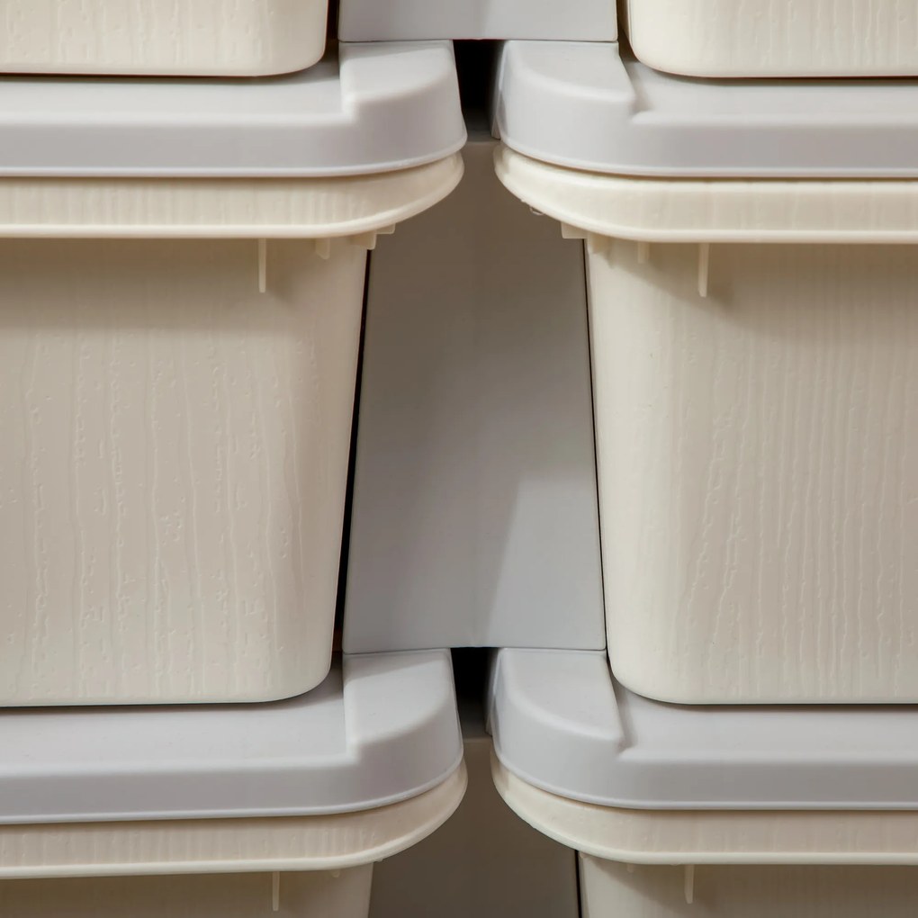 HOMCOM Szafka z szufladami dla dzieci, pudełka na przechowywanie z 6 poziomami, meble dla dzieci