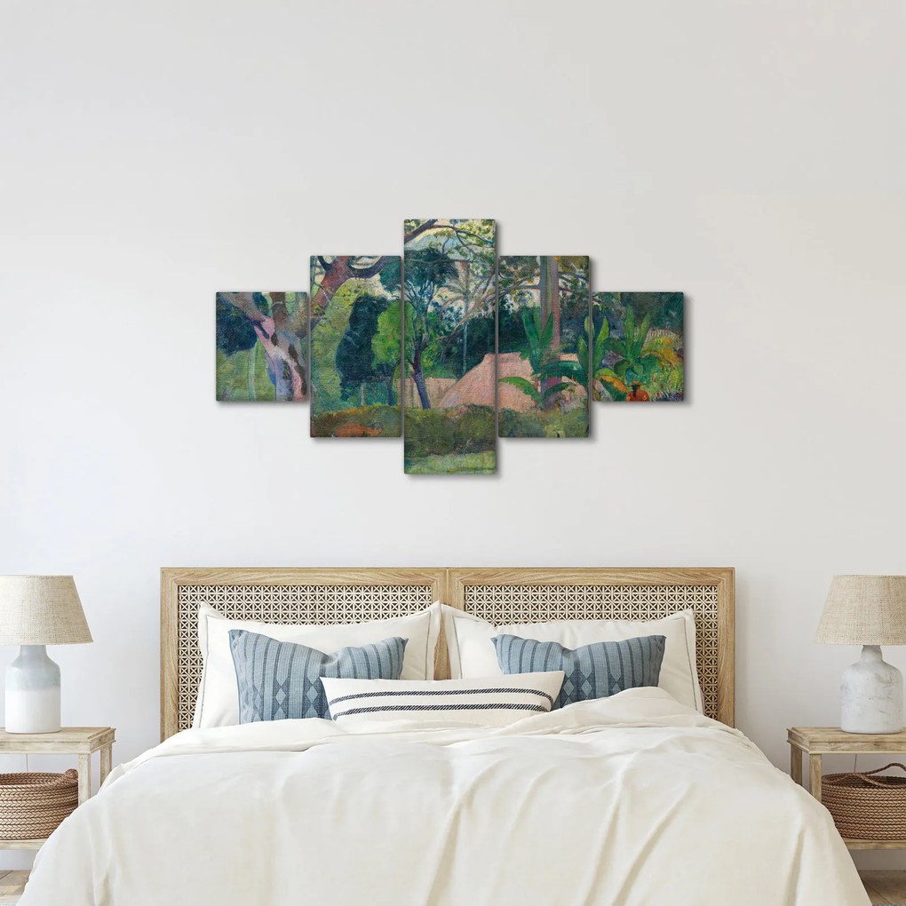 Obraz - Paul Gauguin, Te raau rahi (The Big Tree), reprodukcje (125x70 cm)