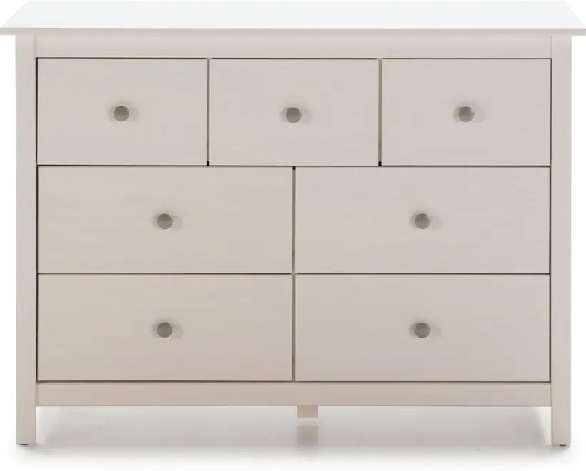 Biała niska komoda z litego drewna sosnowego 110x80 cm Berna – Marckeric