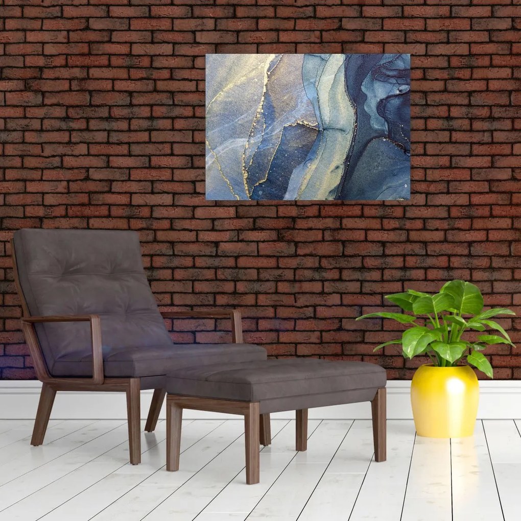 Obraz - Abstrakcja z użyciem tuszu alkoholowego (70x50 cm)