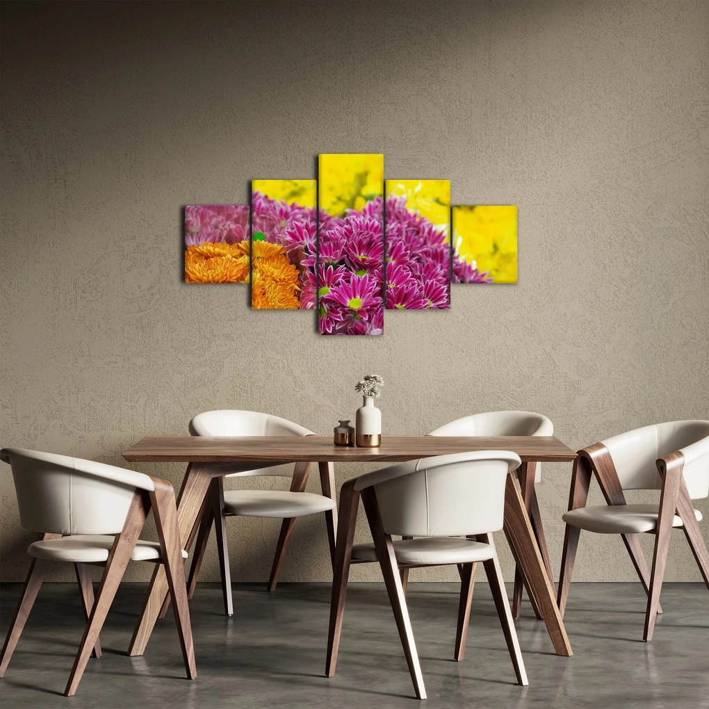 Obraz różowego kwiatu (125x70 cm)
