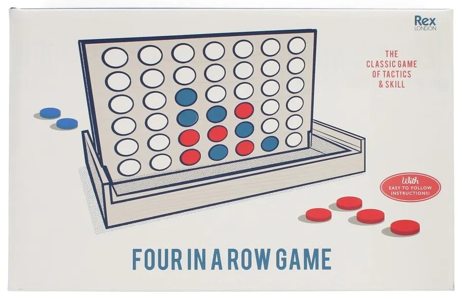 Gra typu kółko i krzyżyk Four in a Row game set – Rex London