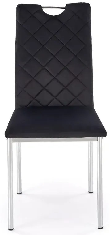 Krzesło tapicerowane K578 VELVET czarne HALMAR