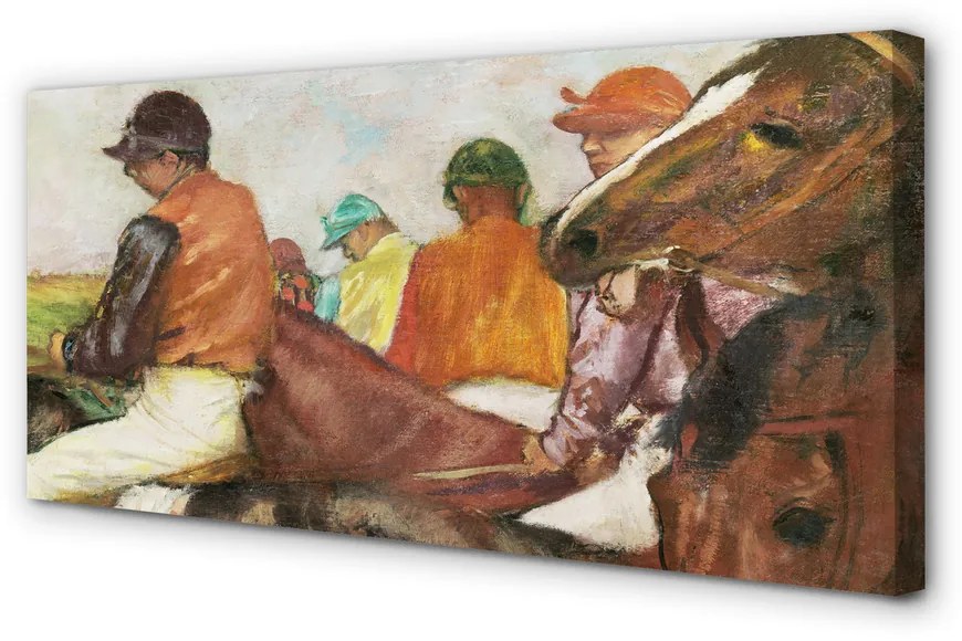 Obraz drukowany na płótnie Dżokeje - Edgar Degas