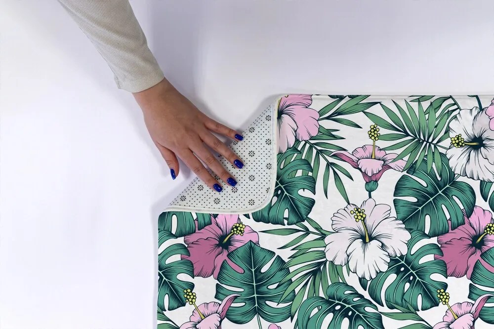 Dywanik do łazienki Dywanik do łazienki Liście monstery