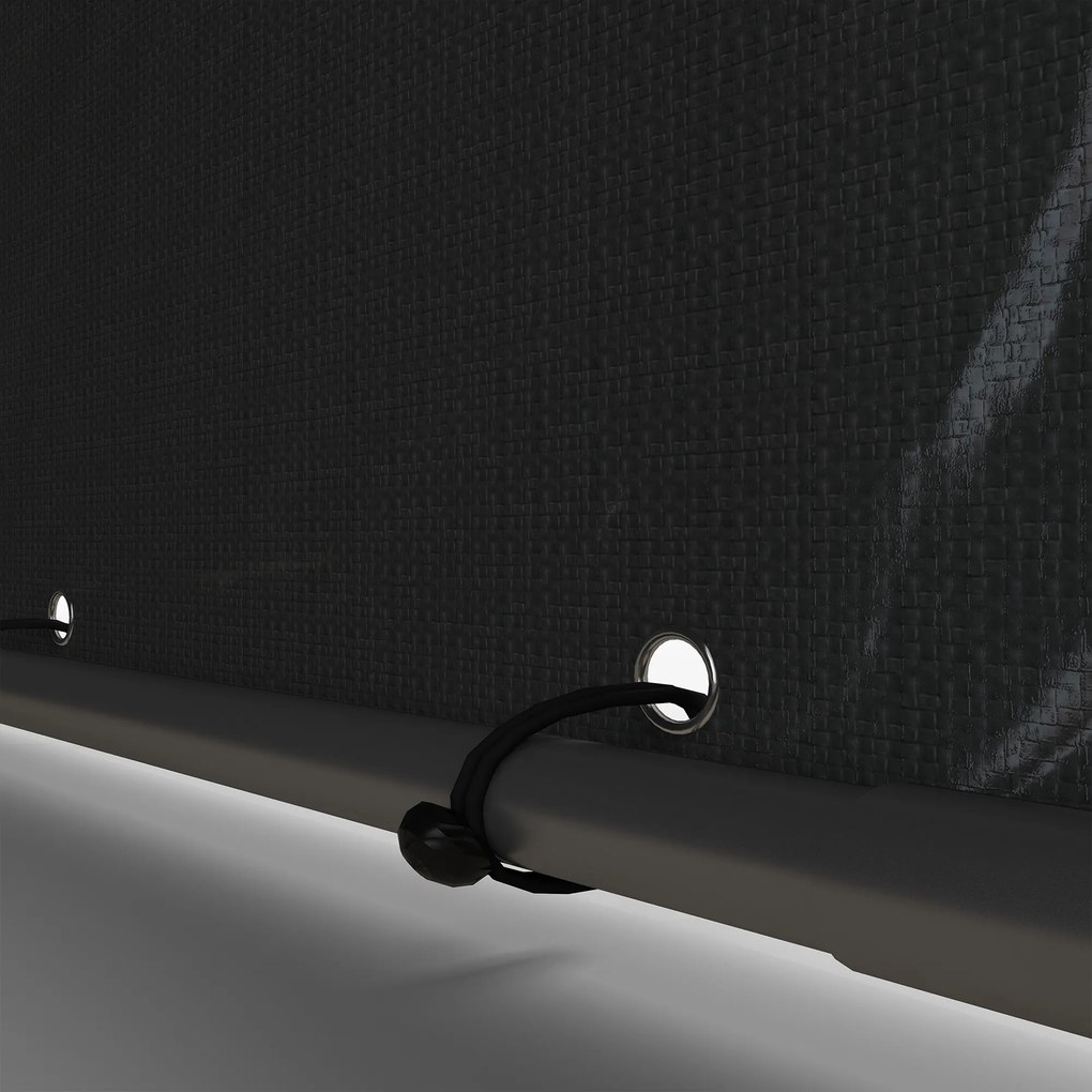 Outsunny Schowek na narzędzia, Garaż namiotowy, Duże drzwi, Ramka odporna na rdzę, 160x218x172 cm, Ciemnoszary