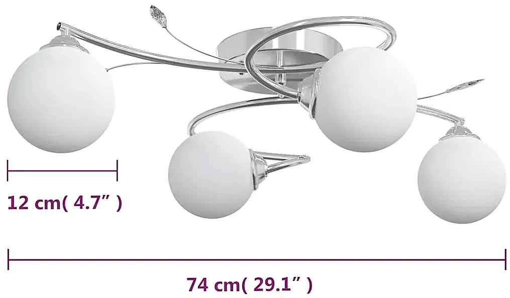 Lampa sufitowa z okrągłymi kloszami P3-K71