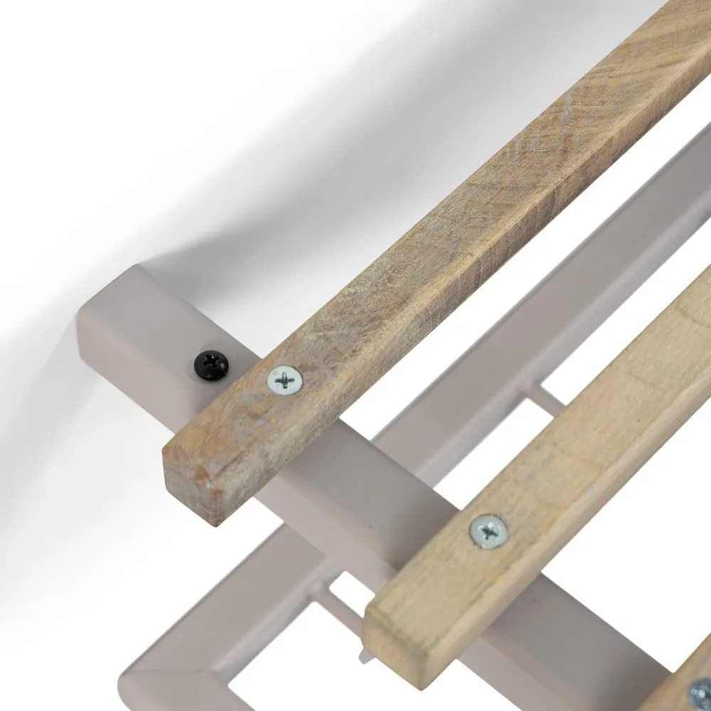 Metalowy wieszak ścienny w naturalnym kolorze/szarobrązowy z półką 76 cm Marco – Spinder Design