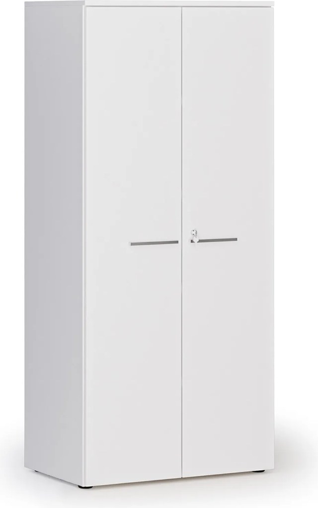 Szafa biurowa z drzwiami PRIMO WHITE, 800 x 500 x 1781 mm, biały