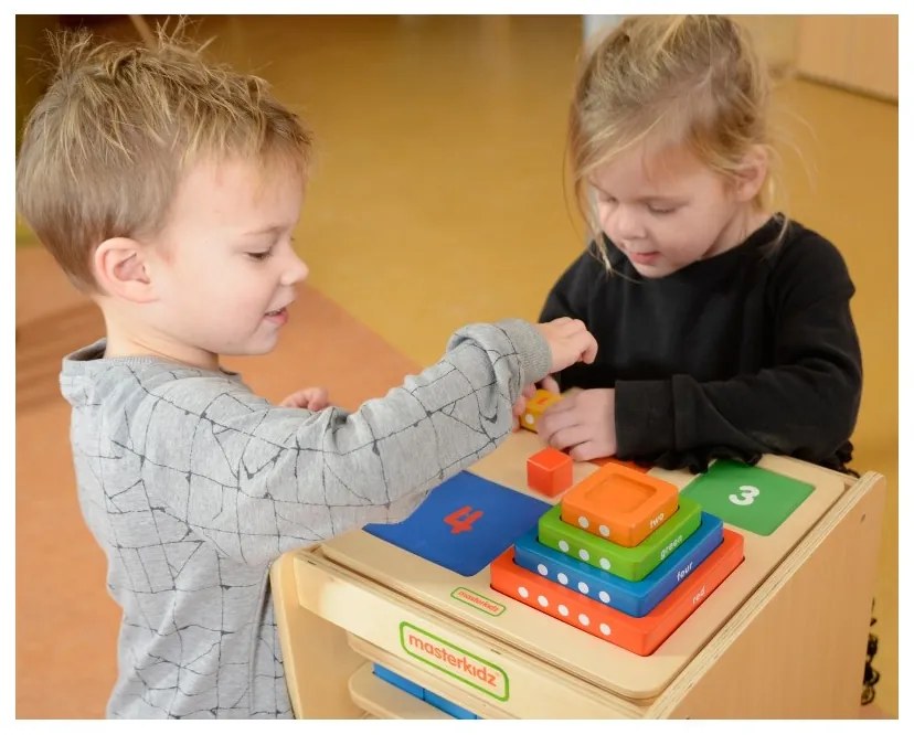 Piramidka drewniana edukacyjna liczenie kolory masterkidz