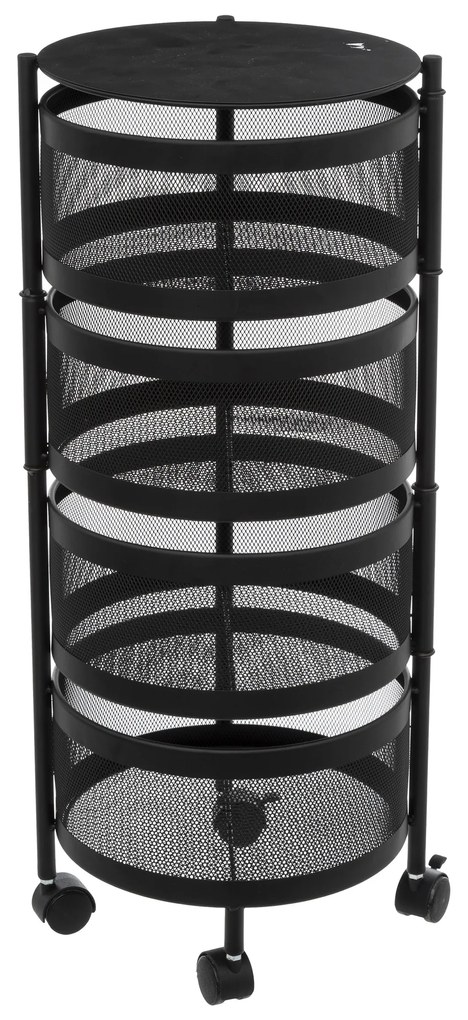 Wózek kuchenny obrotowy, 4 poziomy