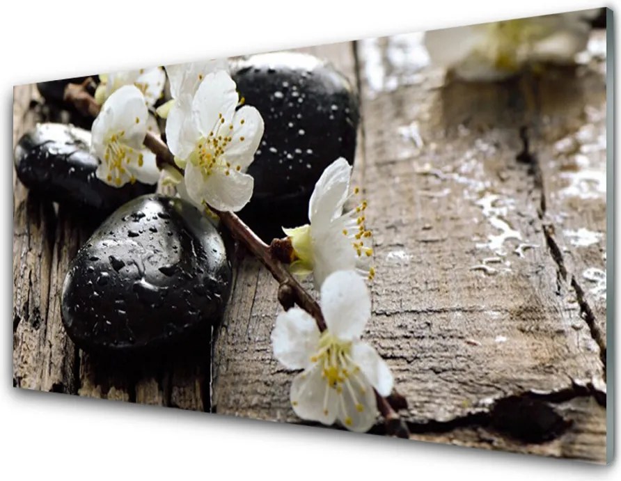 Dekor Szklany do Kuchni Kwitnąca Gałązka Jabłoni