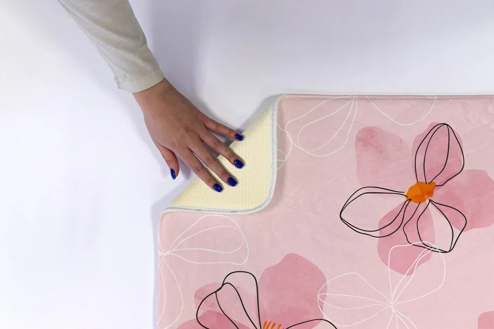 Dywanik do łazienki Dywanik do łazienki Kwiaty Różowe