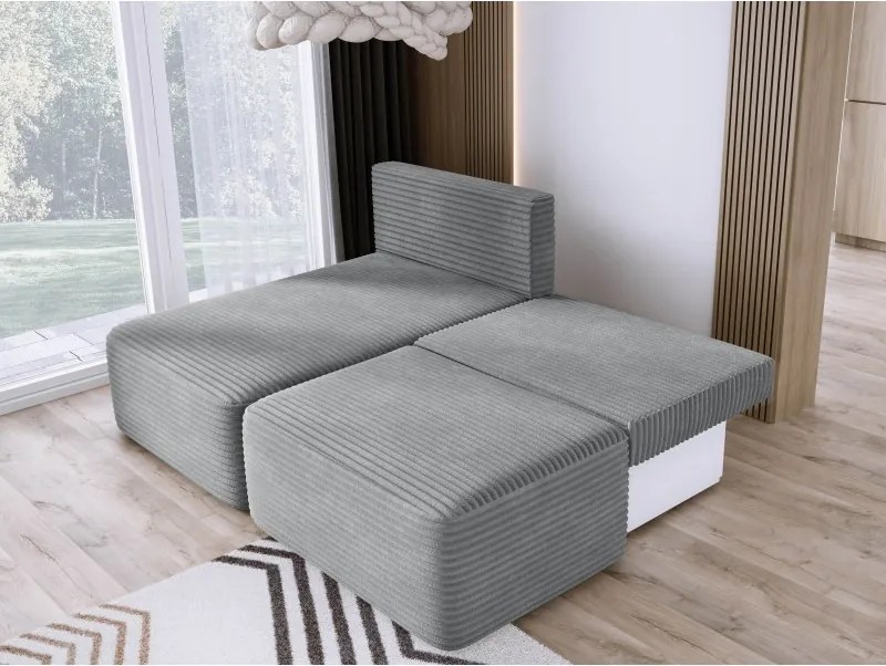 Narożnik TILIA wolnostojący układ L strona Lewa z funkcją spania w tkaninie Tilia 90