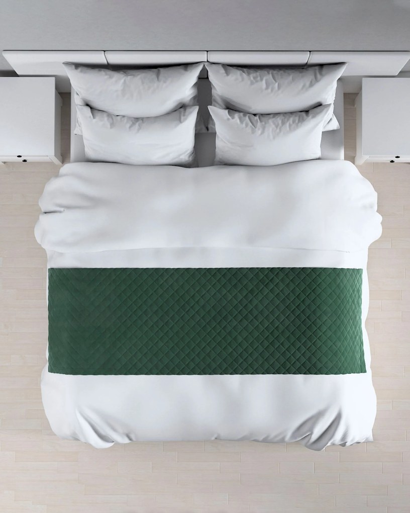 Narzuta hotelowa bieżnik Velvet 60x200cm kolor zielony tkanina połyskliwa, welwetowa