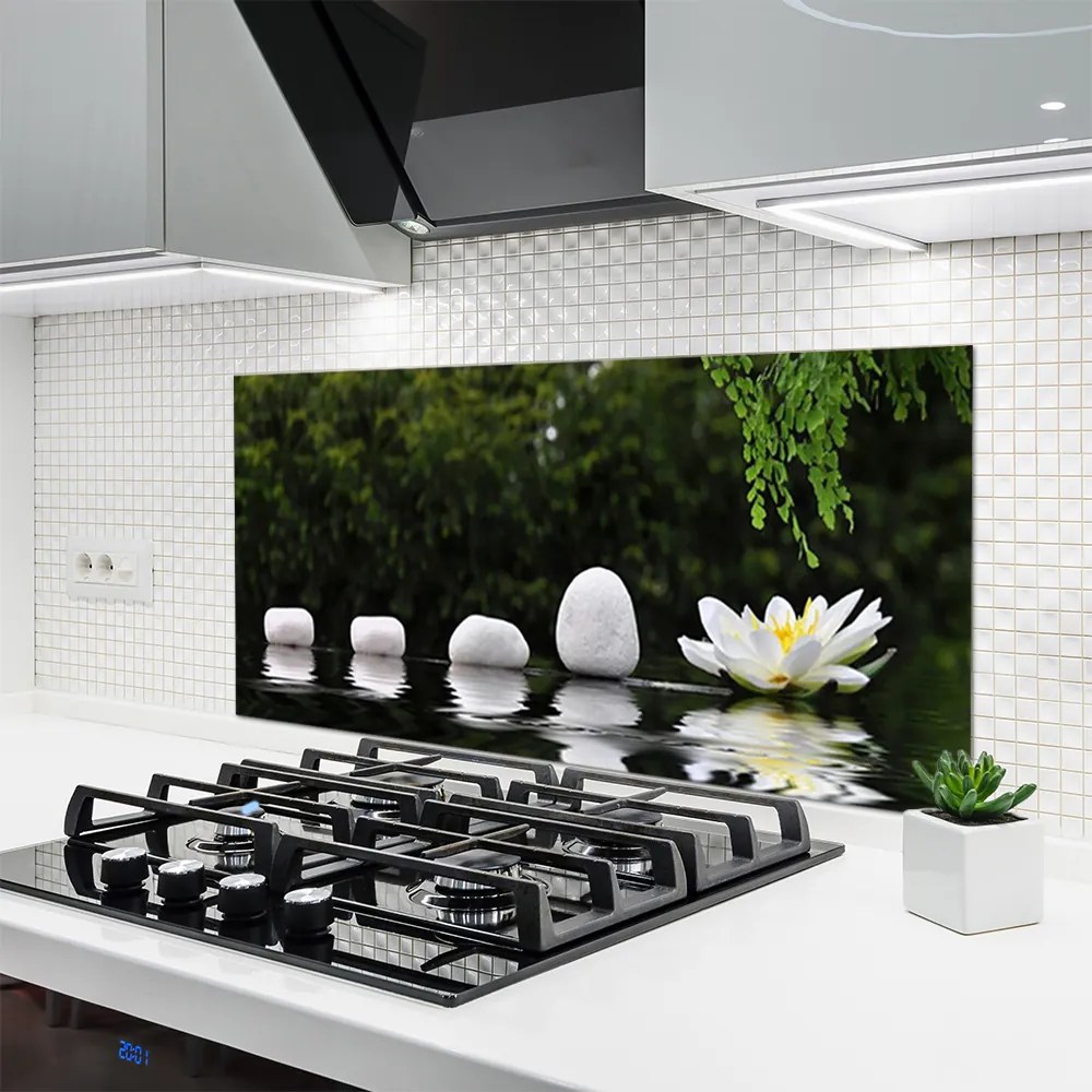 Panel Szklany do Kuchni Lilia Wodna Na Jeziorze