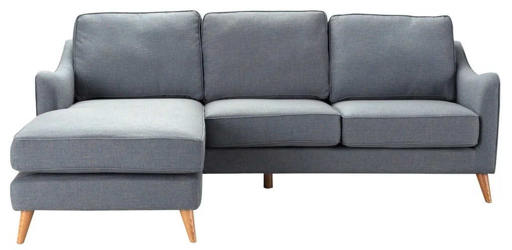 Sofa narożna Venuste denim blue/brown