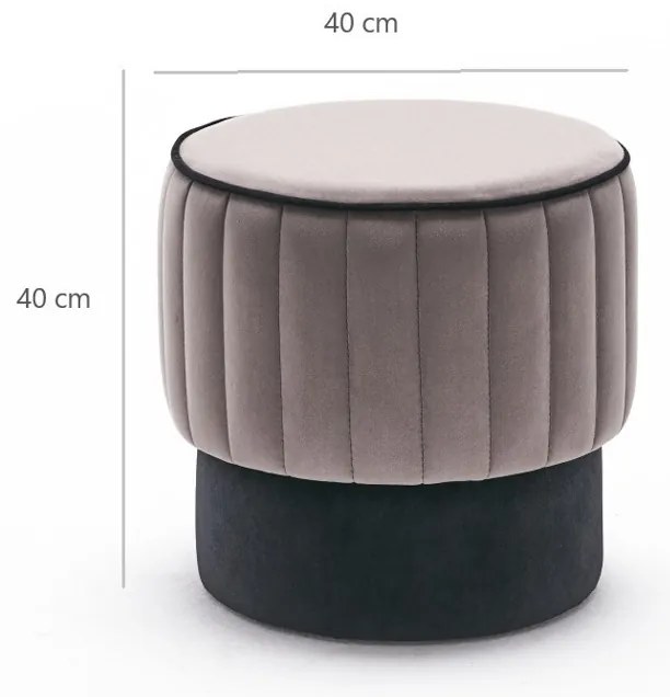 Stołek Rose Pouf Grey