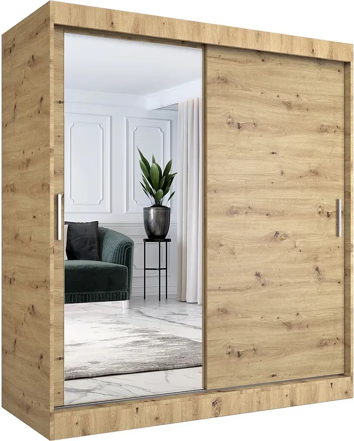 Szafa Przesuwna Dąb Artisan 180 Cm S7-W12