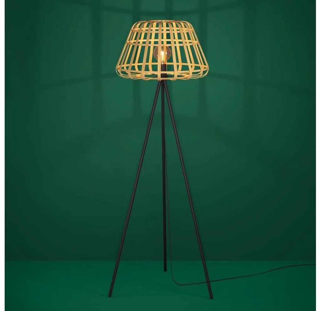 Eglo 390155 - Lampa podłogowa MONTEZUELO 1xE27/40W/230V bambus