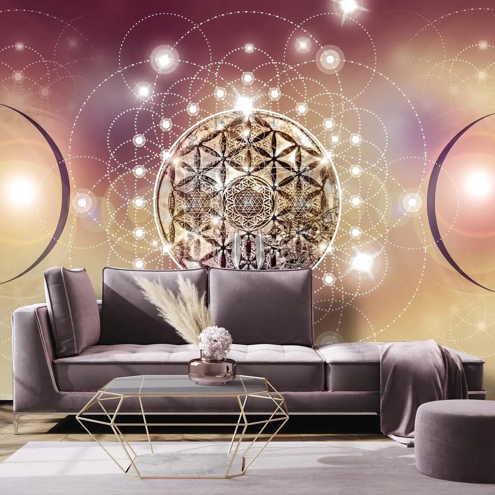 Fototapeta - Mandala z elementami (196x136 cm)