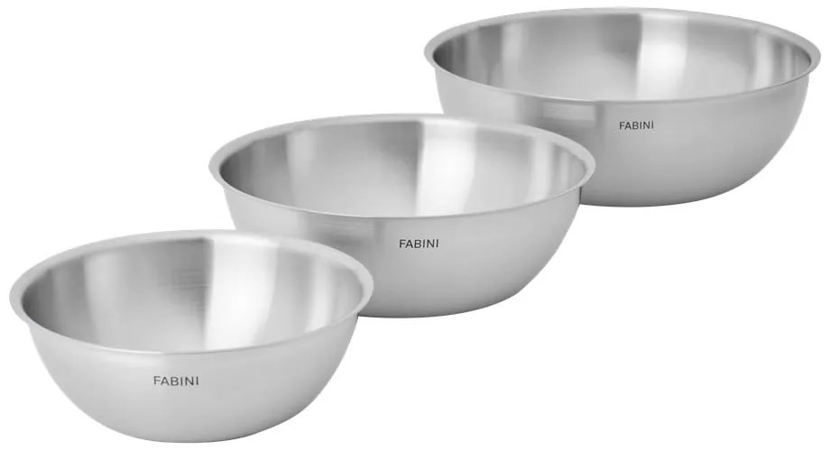 Misy ze stali nierdzewnej w kolorze srebra zestaw 3 szt. ø 25,5 cm Lucca 3.0 – FABINI