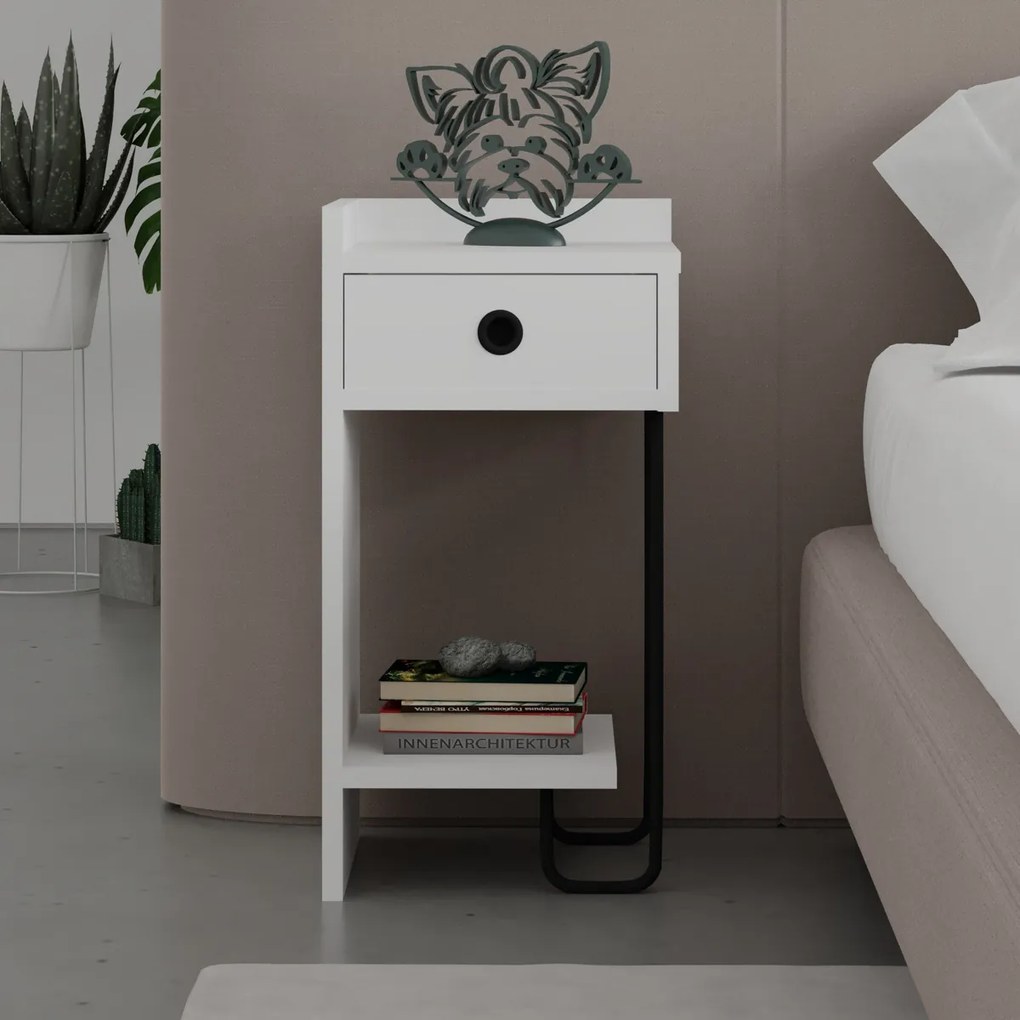 Stolik nocny Sirius Left White 2